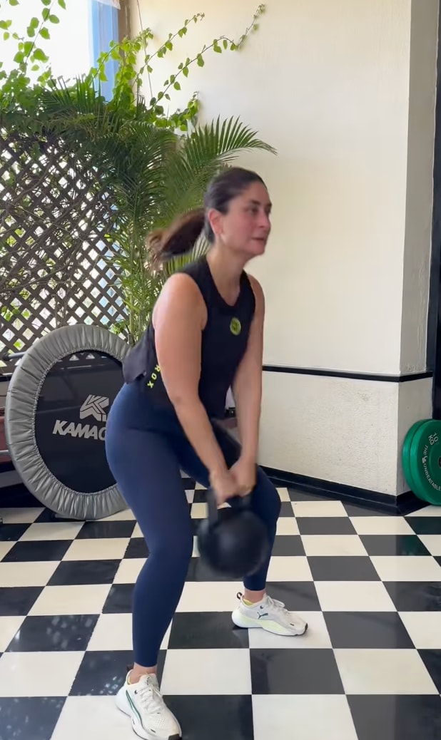 Kettlebell Swing: These are strength and cardio exercise with multiple health benefits. They improve posture, stability, coordination, and support weight loss. They engage the glutes, hamstrings, and core, working as a full-body exercise. (Image: Instagram)